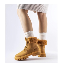 Cizme maro cu blana decorativa de la Albert - Solea 1