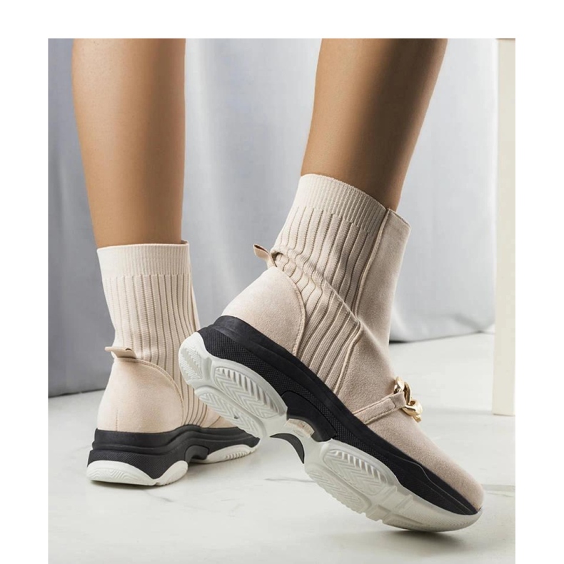 Botine izolate bej cu lanț Ulster - Solea 2