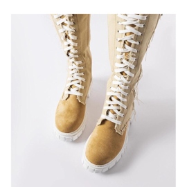 Cizme Palmer izolate din material bej - Solea 1 Cizme Palmer izolate din material bej - Solea 1