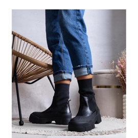 Botine de dama negre Conta - Solea negru 1