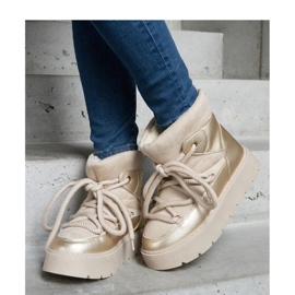 Cizme de zapada cu platforma bej izolate cu blana Sapphi - Solea 1 Cizme de zapada cu platforma bej izolate cu blana Sapphi - Solea 1