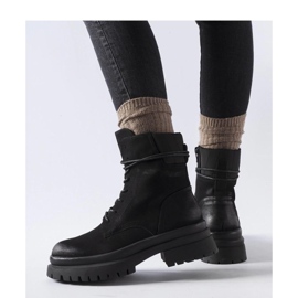 Cizme negre cu vârful uzat, Vadnais - Solea negru 1