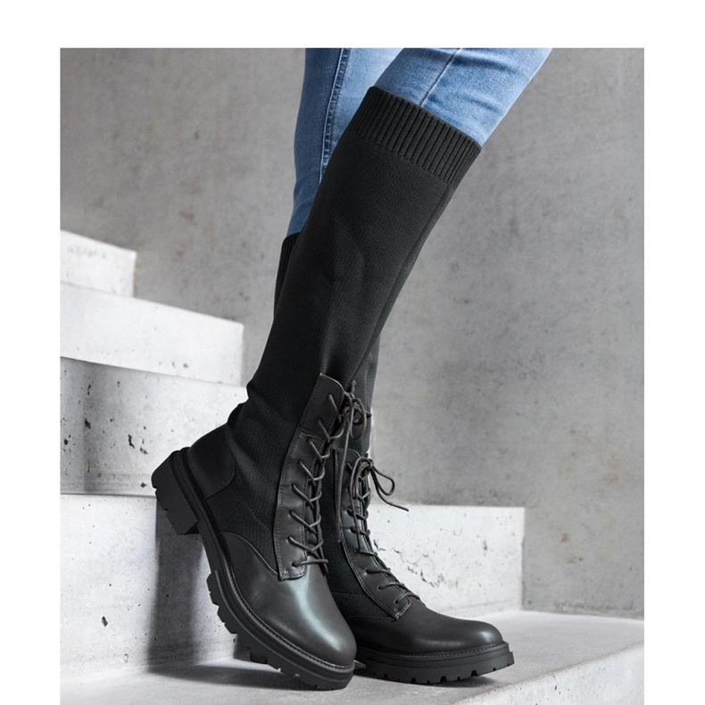 Cizme verzi cu slip-on cu o parte superioară din material flexibil de Luana - Solea verde 1 Cizme verzi cu slip-on cu o parte superioară din material flexibil de Luana - Solea verde 1