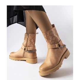 Botine bej ajurate cu lant de la Procopio - Solea 2