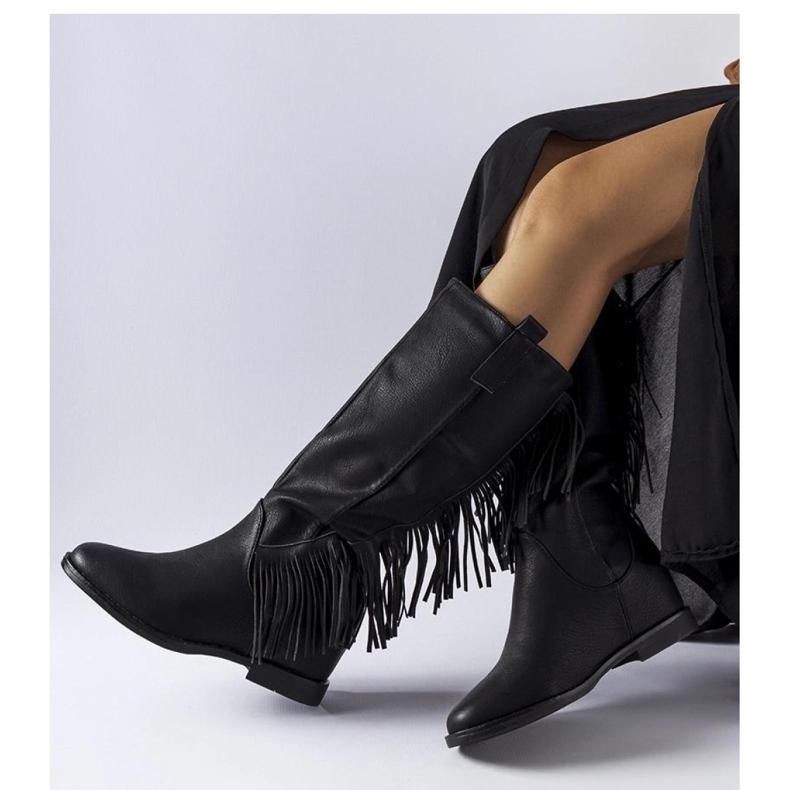 Black Giorgia - Cizme cu pană acoperite Solea negru 1 Black Giorgia - Cizme cu pană acoperite Solea negru 1