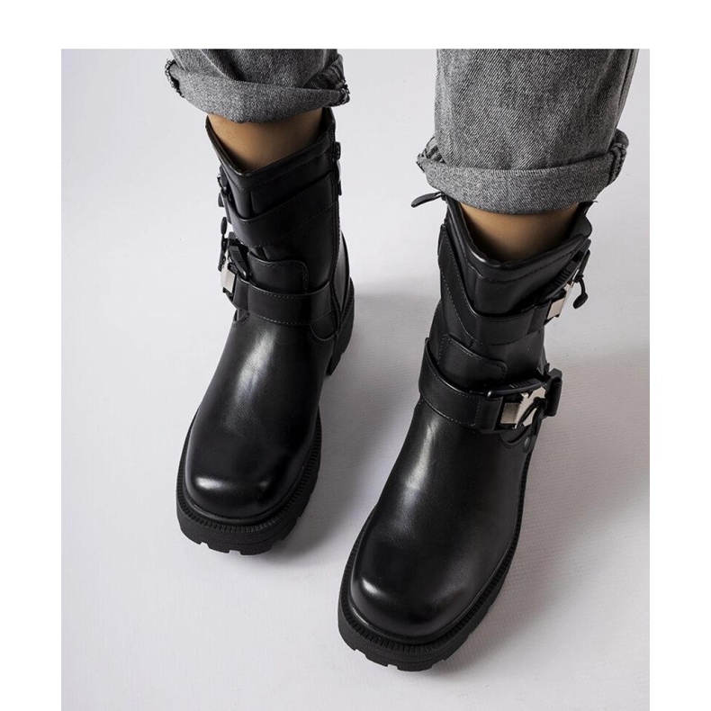 Cizme masive negre de la Enrico - Solea negru 1