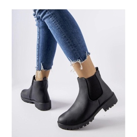 Botine clasice casual negre din piele ecologica Saber - Solea negru 1 Botine clasice casual negre din piele ecologica Saber - Solea negru 1