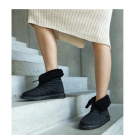 Cizme de zapada izolate negre cu manseta Caellita - Solea negru 1