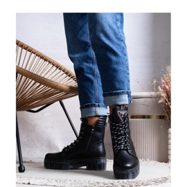 Cizme negre, piele naturala negru 1 Cizme negre, piele naturala negru 1