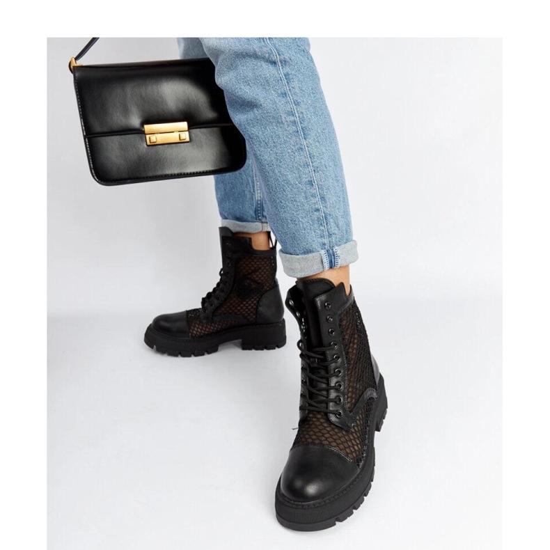 Cizme negre transparente negru 1