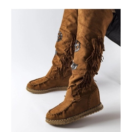 Cizme maro cu pană de la Cascia - Solea 1 Cizme maro cu pană de la Cascia - Solea 1