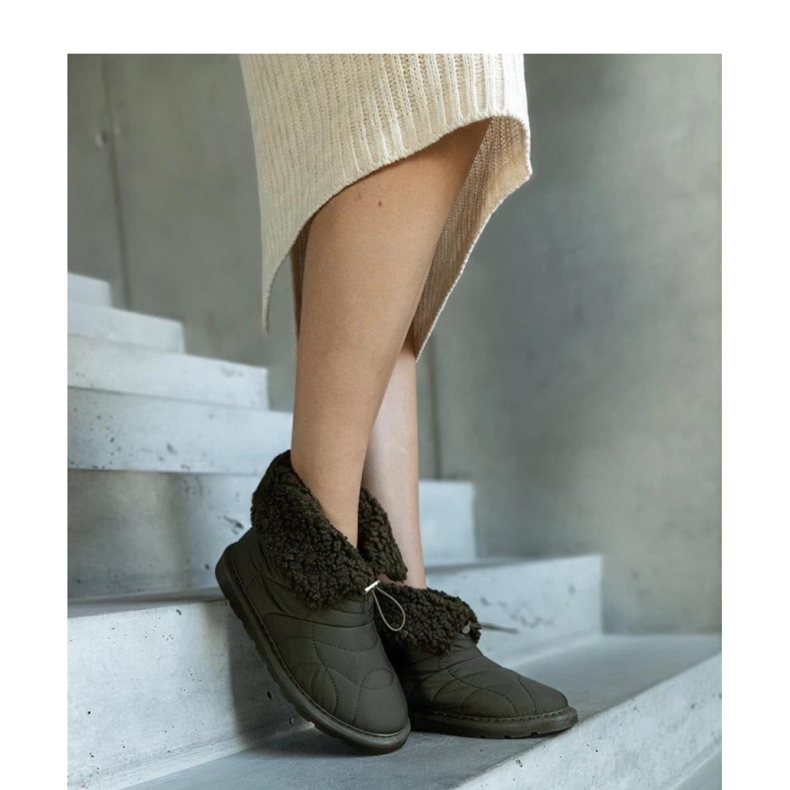 Cizme de zapada izolate verzi cu manseta Caellita - Solea verde 2 Cizme de zapada izolate verzi cu manseta Caellita - Solea verde 2