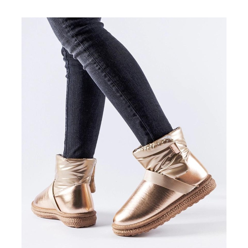 Cizme de zapada scurte maro stralucitoare de la Delaune - Solea 1