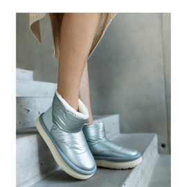 Cizme de zăpadă calde de culoare verde deschis pe platforma Cores - Solea 2 Cizme de zăpadă calde de culoare verde deschis pe platforma Cores - Solea 2