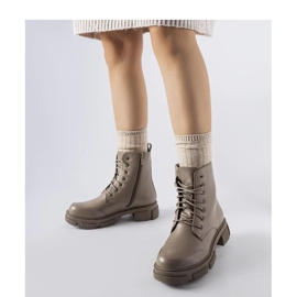 Cizme de muncitori izolate gri si maro Cunningham - Solea 1