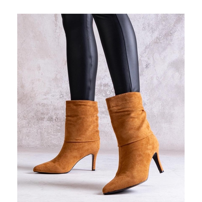 Cizme maro cu toc inalt Bileis - Solea 1