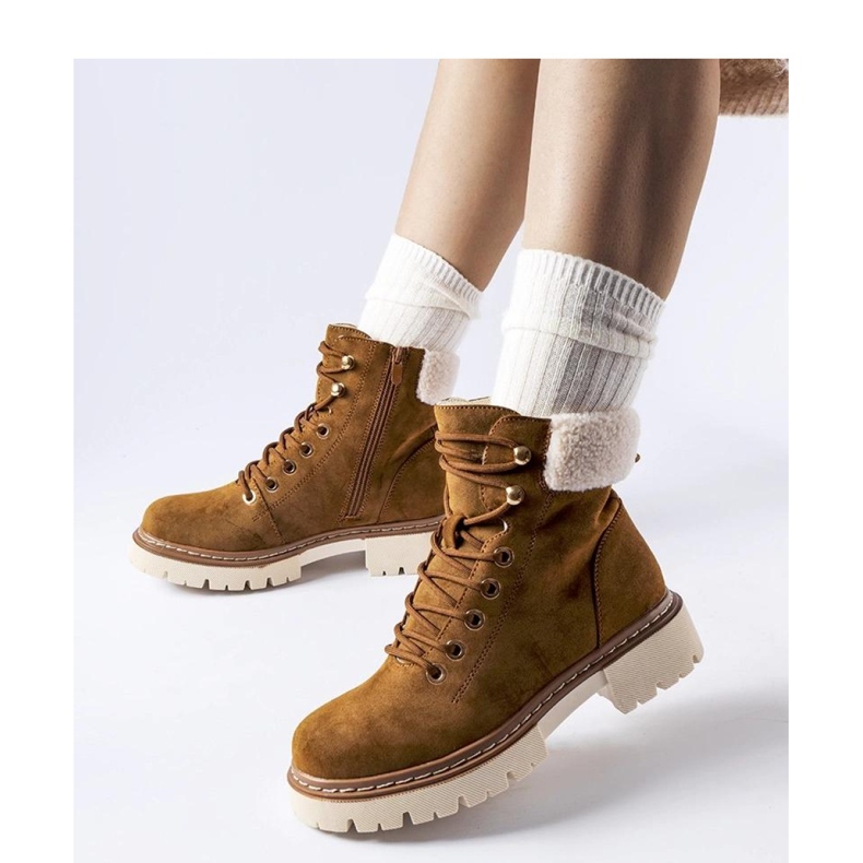 Cizme de iarnă de damă izolate maro de la Bassano - Solea 1