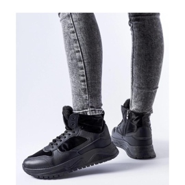 Adidași înalți izolați negri de la Malles - Solea negru 1