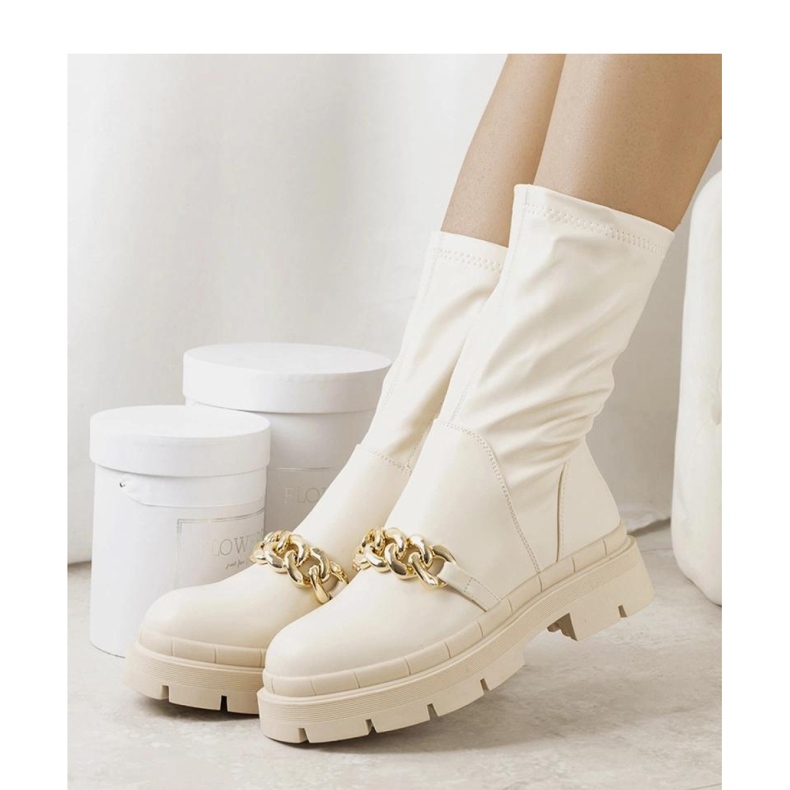 Cizme bej cu talpa inalta 1