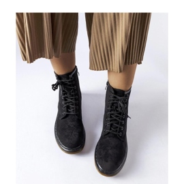 Muncitori din piele ecologică neagră negru 1