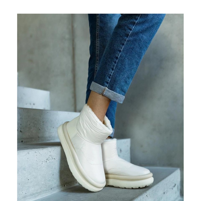 Cizme de zăpadă cu platformă caldă bej 1