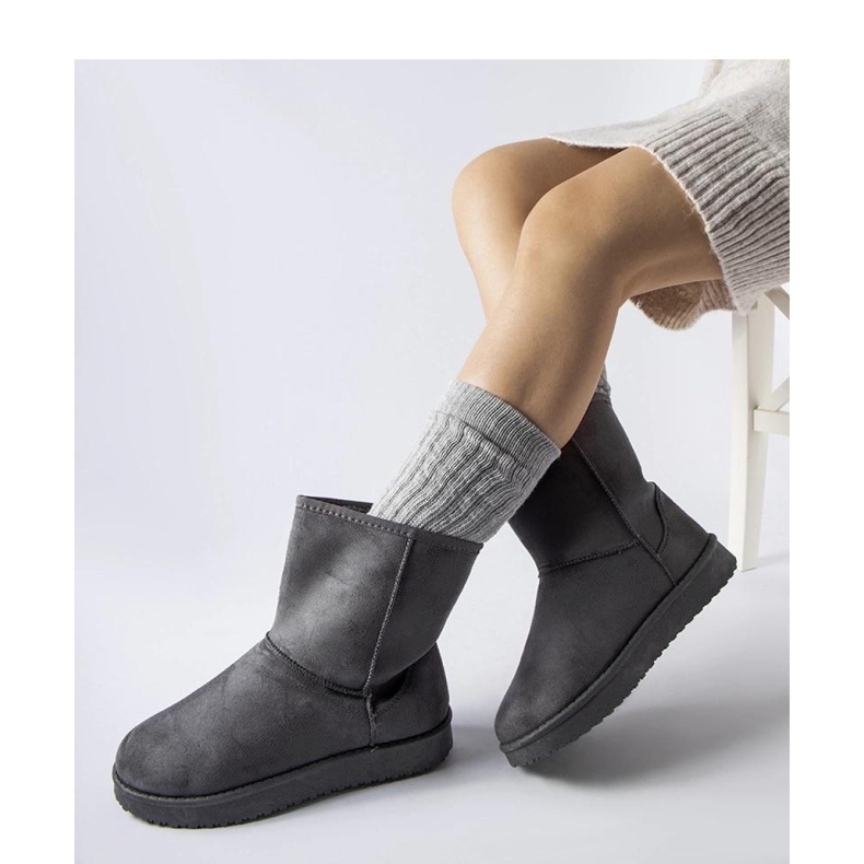 Cizme de zapada clasice izolate gri 1