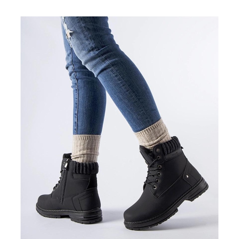 Cizme Araujo - Solea izolate negre de dama negru 1