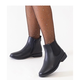 Botine clasice negre cu inserție elastică negru 1