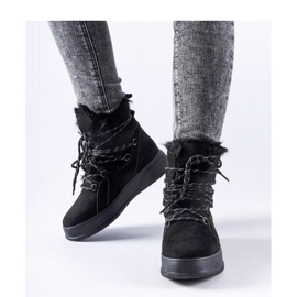 Cizme de zapada cu platforma neagra negru 1 Cizme de zapada cu platforma neagra negru 1