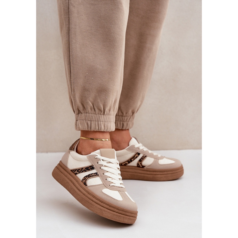 Pantofi Sport Platforma Model 8912 Bej 1