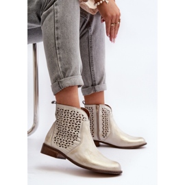 Cizme ajurate Zazoo Gold galben 1 Cizme ajurate Zazoo Gold galben 1