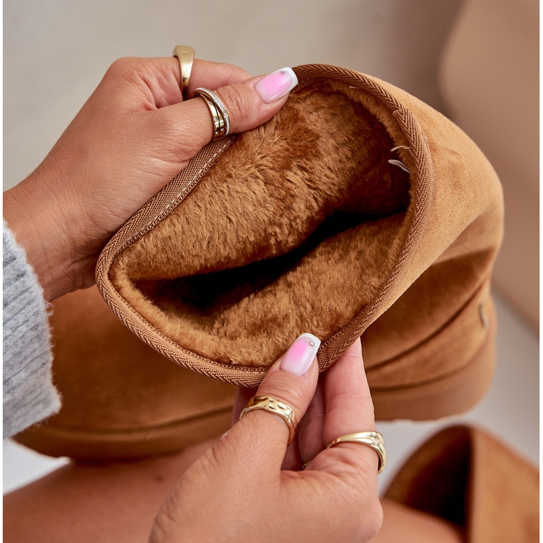 Cizme de zapada cu platforma inalta Big Star OO274893 Camel maro 1