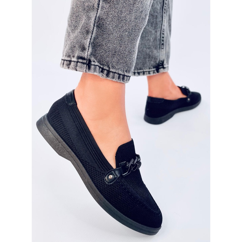 Lucena Mocasini negri ajurati negru 2