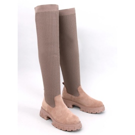 Cizme cu șosete kaki bej 1