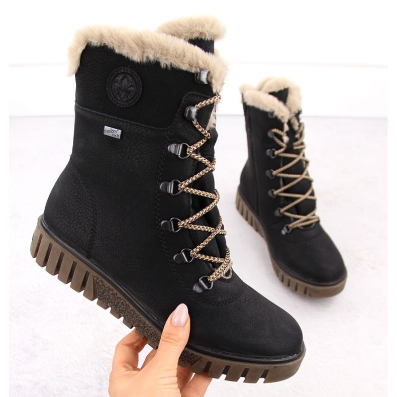 RIEKER RKR745 Cizme cu membrană neagră negru 1