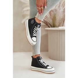 Pantofi de damă izolați pe platforma din piele ecologică Big Star OO274062 Negru 4