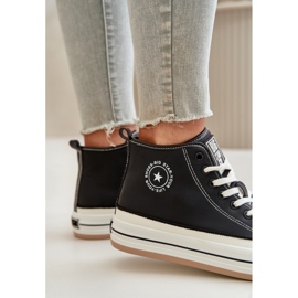 Pantofi de damă izolați pe platforma din piele ecologică Big Star OO274062 Negru 3