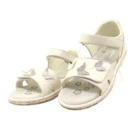 Sandale Velcro pentru fete în Butterflies American Club XD58/22 White alb 3