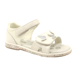 Sandale Velcro pentru fete în Butterflies American Club XD58/22 White alb 1