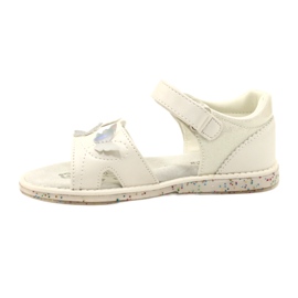 Sandale Velcro pentru fete în Butterflies American Club XD58/22 White alb 2