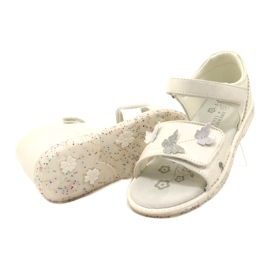 Sandale Velcro pentru fete în Butterflies American Club XD58/22 White alb 5