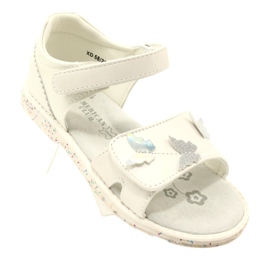 Sandale Velcro pentru fete în Butterflies American Club XD58/22 White alb 7