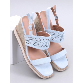 Openwork espadrilles pe panouri albastre albastru 1