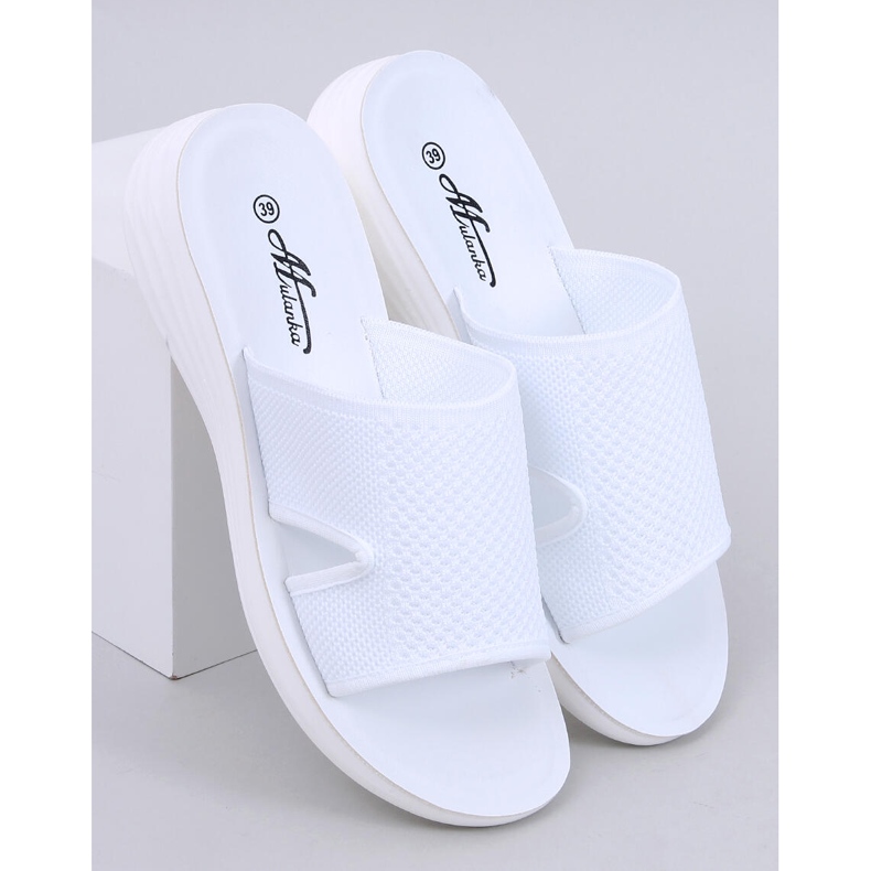 Openwork pentru femei Flip Flops White moale alb 1