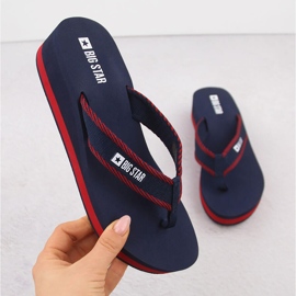 Flip-flops pentru damă, bleumarin Big Star NN274A725 albastru 1
