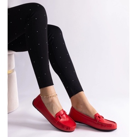 Mocasini clasici roșii din piele ecologică roșu 1 Mocasini clasici roșii din piele ecologică roșu 1