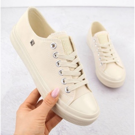 Adidași pentru femei clasici Big Star NN274286 Beige bej 1