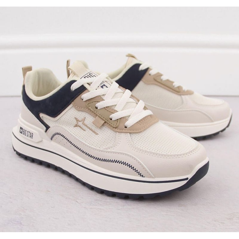 Big Star Pantofi sport pentru femei Star Big NN274A092 Alb bej 2