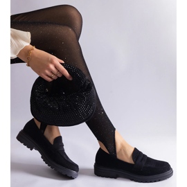 Mocasini negri ajurati din piele intoarsa ecologica negru 1 Mocasini negri ajurati din piele intoarsa ecologica negru 1