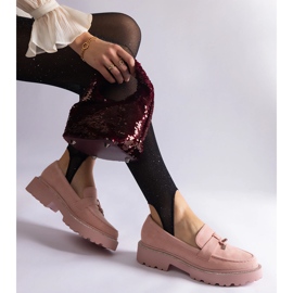 Mocasini roz din piele ecologica 2 Mocasini roz din piele ecologica 2